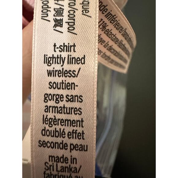 Victoria Secret 36 DDD T Shirt Lightly Lined Wireless Bra Pink Feminine Coquette - Picture 2 of 10